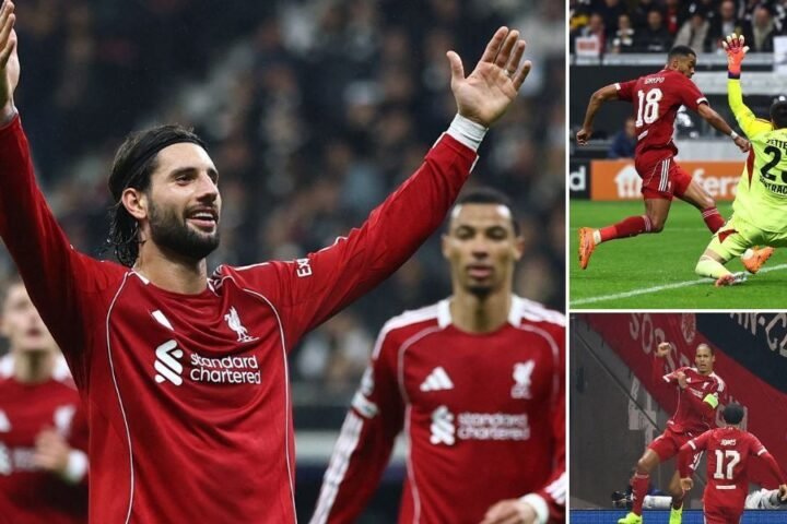 Liverpool ends losing streak with emphatic victory over Eintracht Frankfurt