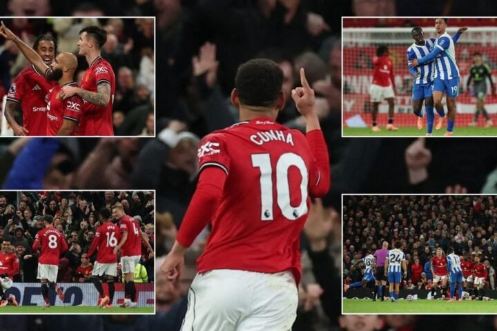 Manchester United secures thrilling 4-2 victory over Brighton at Old Trafford
