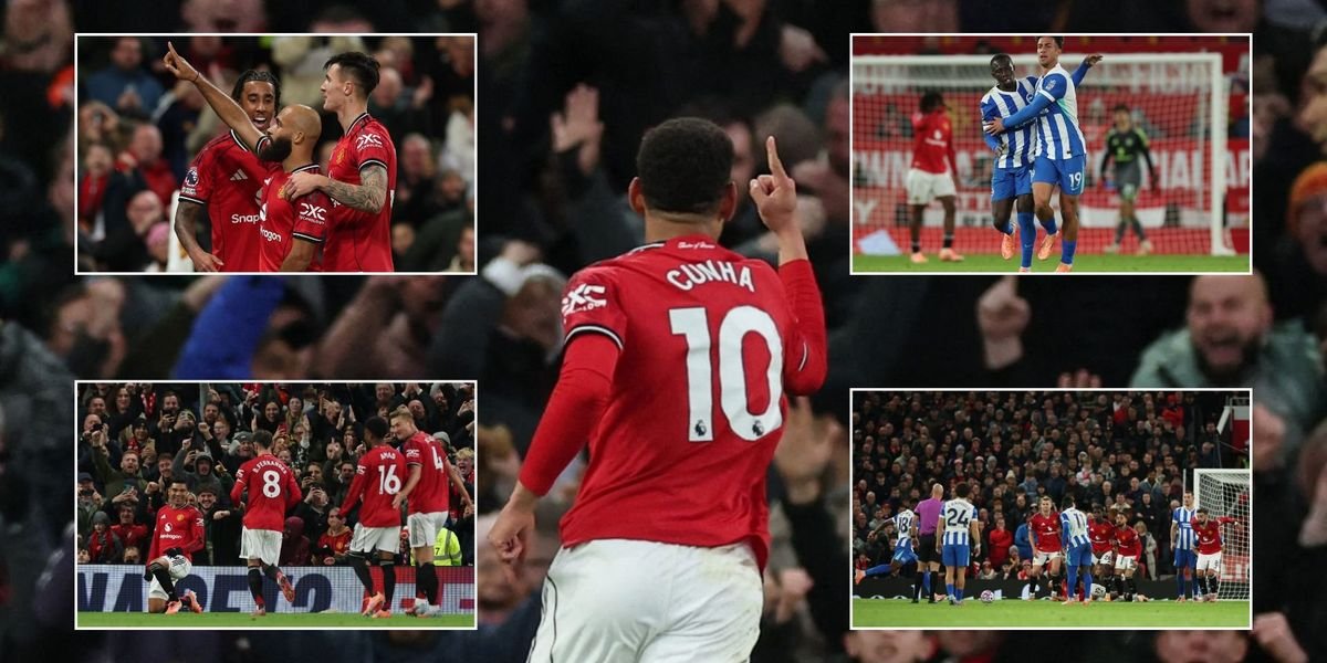 Manchester United secures thrilling 4-2 victory over Brighton at Old Trafford