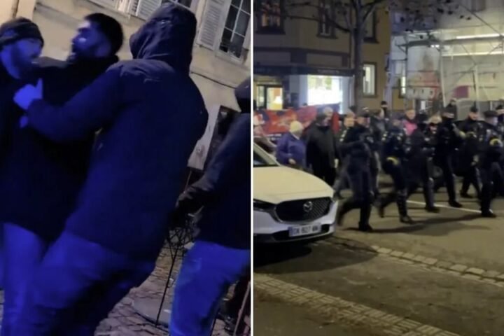 Crystal Palace fans clash with police in Strasbourg ahead of Europa Conference League match