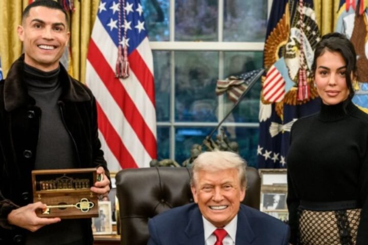 Donald Trump shares AI-generated video of himself and Cristiano Ronaldo playing football