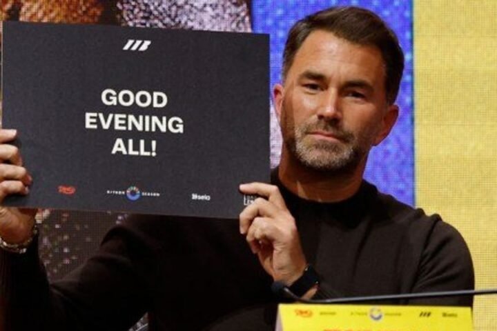 Eddie Hearn's silent protest at Eubank-Benn press conference leaves audience stunned