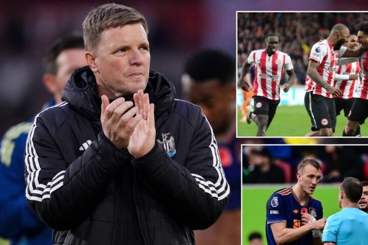 Eddie Howe addresses Nick Pope's substitution during Newcastle's Premier League defeat to Brentford