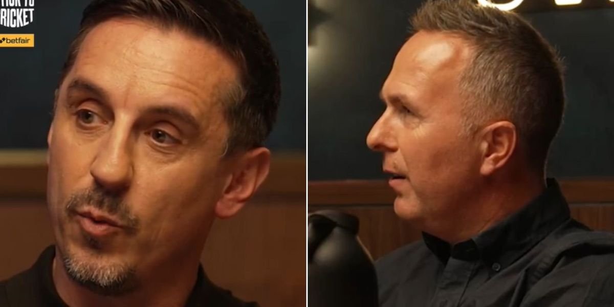 Gary Neville impresses Michael Vaughan with cricket skills on podcast appearance