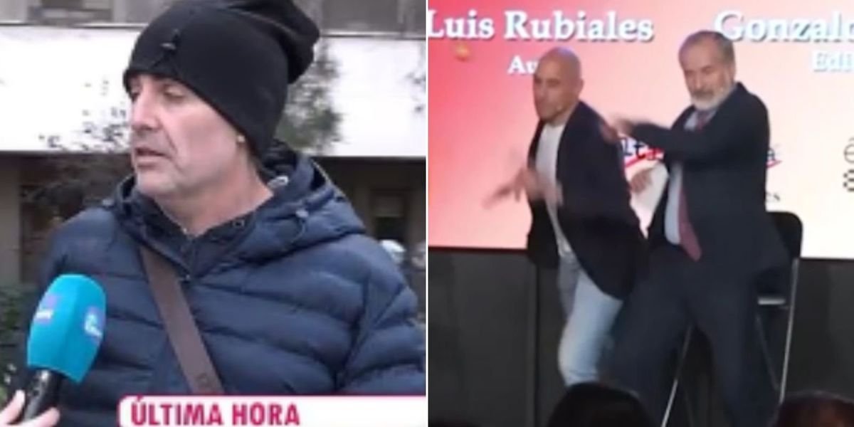 Luis Rubiales confronted by uncle during book launch in Madrid, eggs thrown