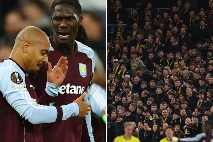 Violence erupts at Villa Park as Aston Villa's Donyell Malen injured amid fan chaos