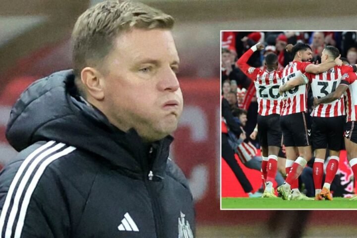 Eddie Howe apologises to Newcastle fans after defeat in Sunderland derby
