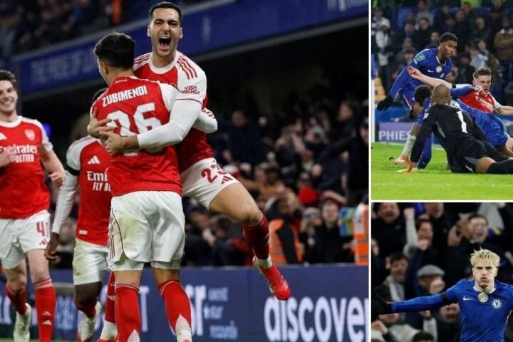 Arsenal edges past Chelsea in Carabao Cup with 3-2 win at Stamford Bridge