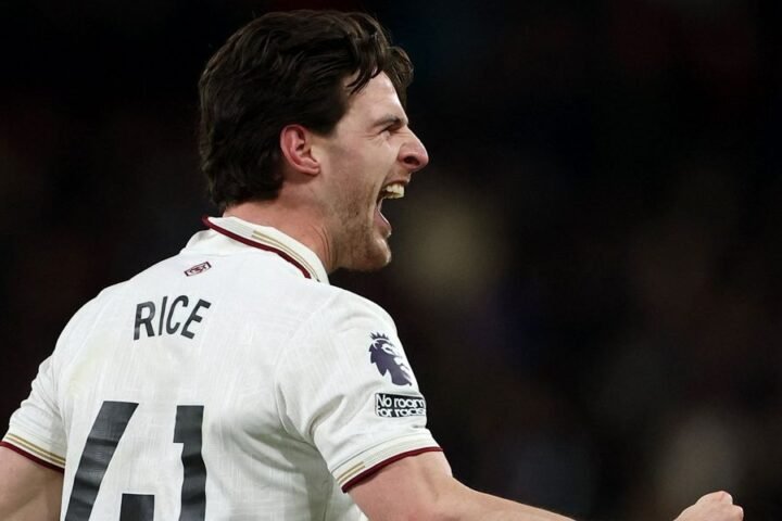 Declan Rice nets twice as Arsenal secures narrow victory over Bournemouth