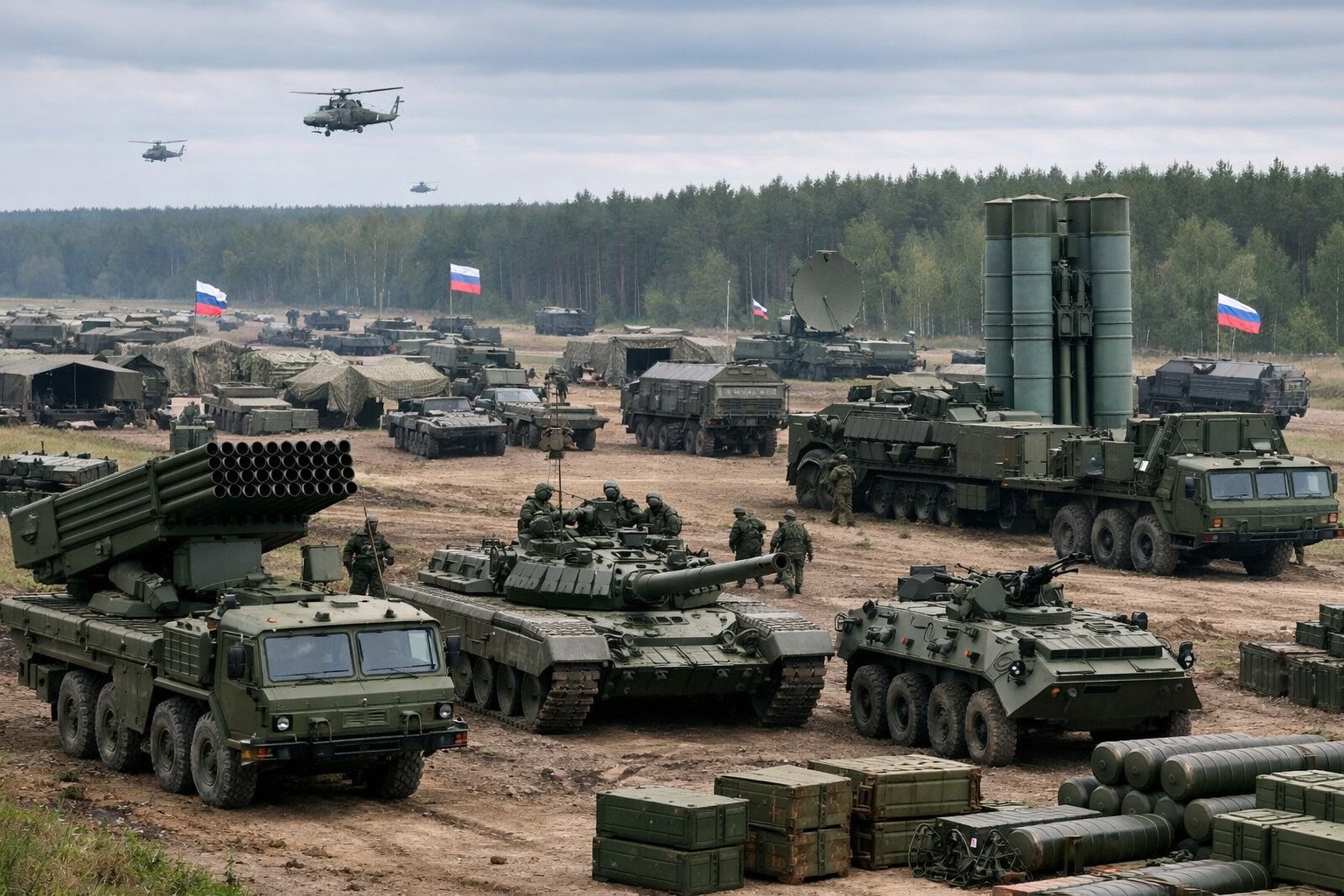 Satellite Analysis Reveals Extensive Russian Military Buildup Along Europe's Eastern Frontier