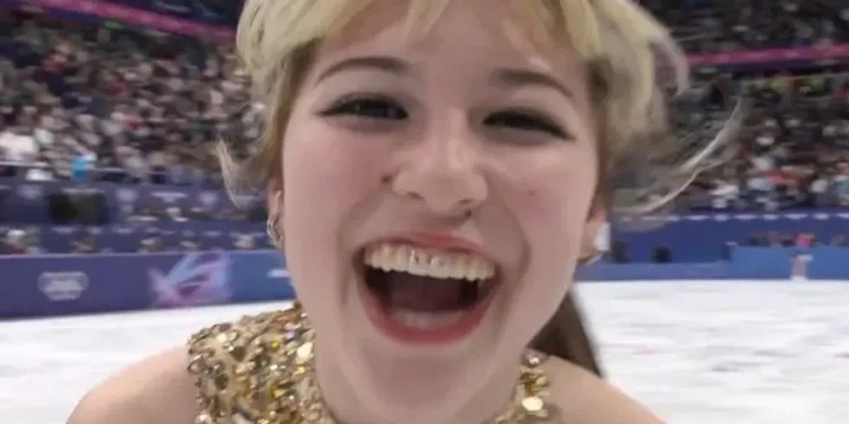 Alysa Liu celebrates gold medal victory with candid expletive at Winter Olympics