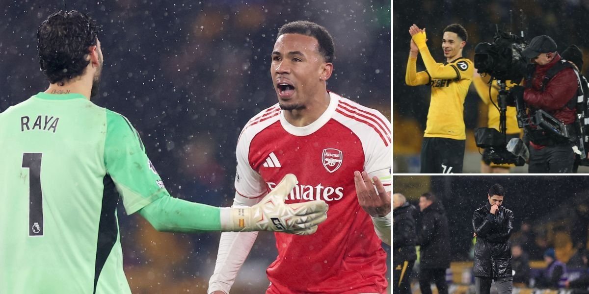 Arsenal lose two-goal lead to Wolves in dramatic draw, title race tension escalates