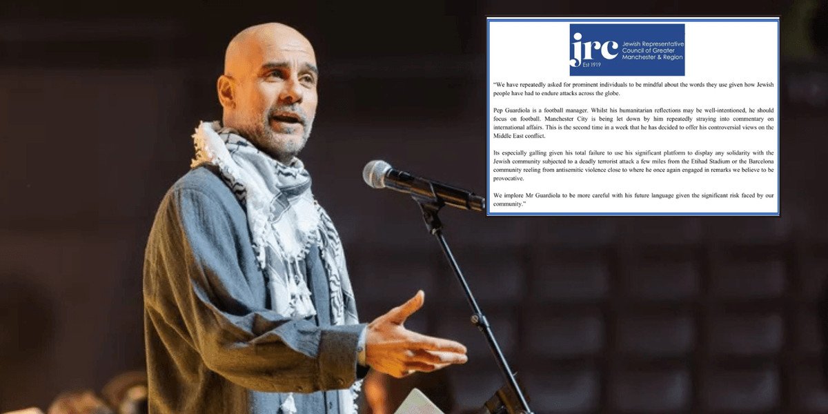 Jewish leaders urge Pep Guardiola to focus on football after controversial Gaza comments