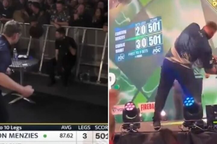 Cameron Menzies entertains UK Open crowd with self-deprecating humor after injury incident