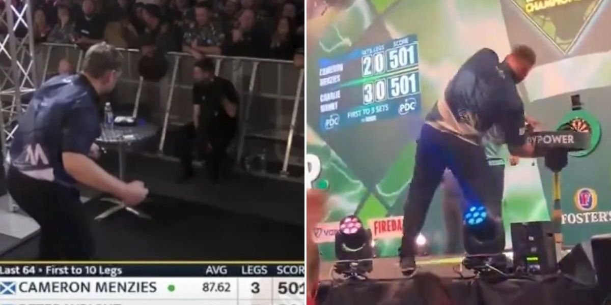 Cameron Menzies entertains UK Open crowd with self-deprecating humor after injury incident