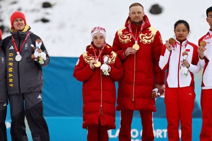 German skiers stage silent protest against Russian participation at Winter Paralympics