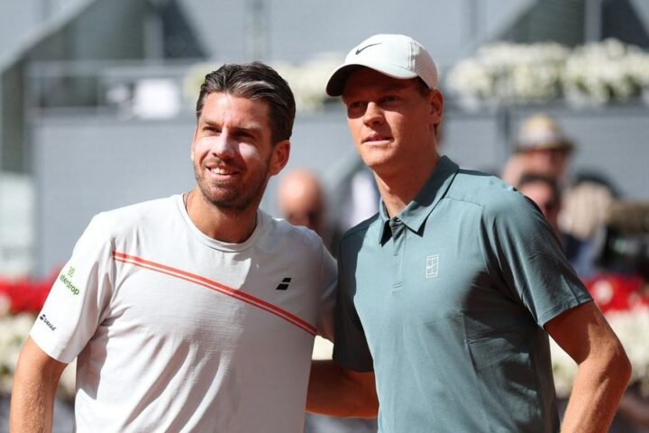 Jannik Sinner defeats Cameron Norrie in straight sets at Madrid Open