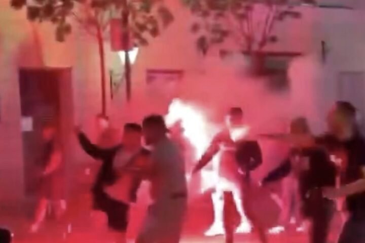 Arsenal and PSG fans clash in Budapest hours before Champions League final