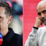 Gary Neville reacts to Pep Guardiola's potential exit from Manchester City amid Premier League tensions