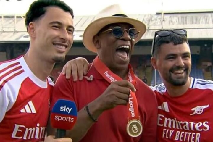 Jamie Redknapp mocks Ian Wright for Arsenal's jubilant title celebrations