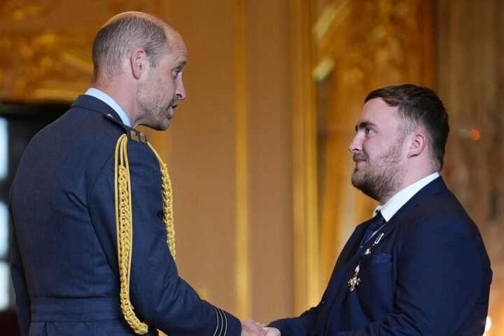 Luke Littler shares gratitude after receiving MBE from Prince William at Windsor Castle