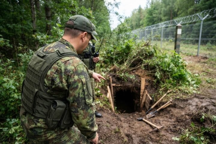 Lithuanian Border Guards Discover Tunnels Dug From Belarus for Migrant Smuggling