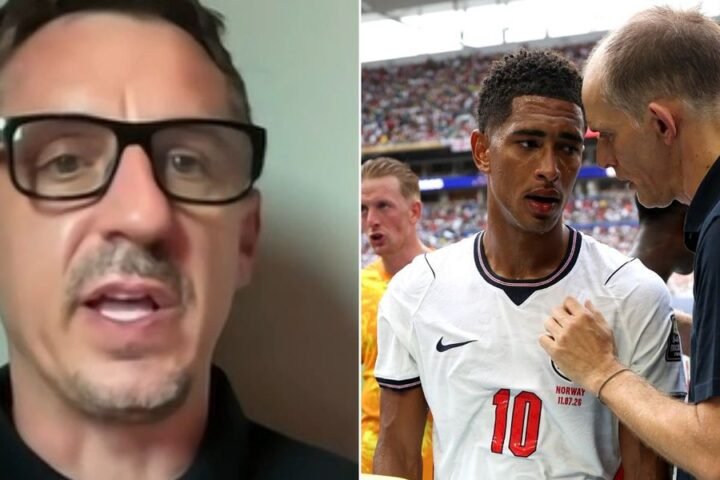 Gary Neville defends Jude Bellingham amid Thomas Tuchel's criticism following England's win over Norway