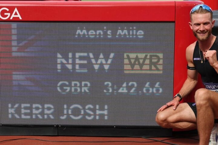 Josh Kerr breaks men's mile world record with time of 3:42.66