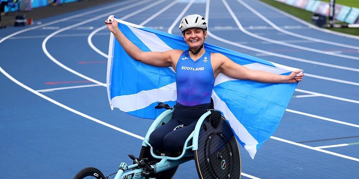 Melanie Woods wins women’s 1500m T54 gold at Commonwealth Games after final restaged