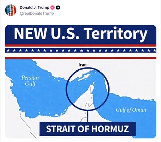 Trump claims Strait of Hormuz as US territory amid tensions with Iran